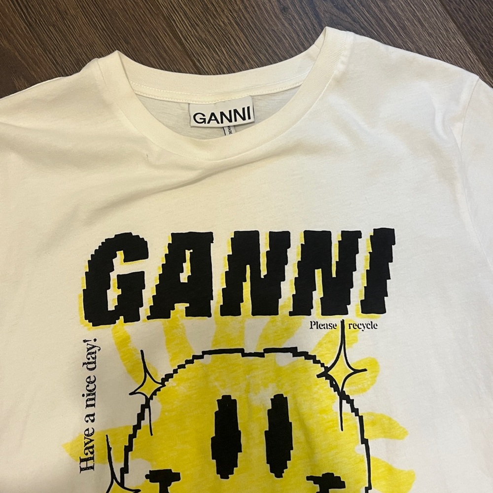 White Ganni Love Club t-shirt